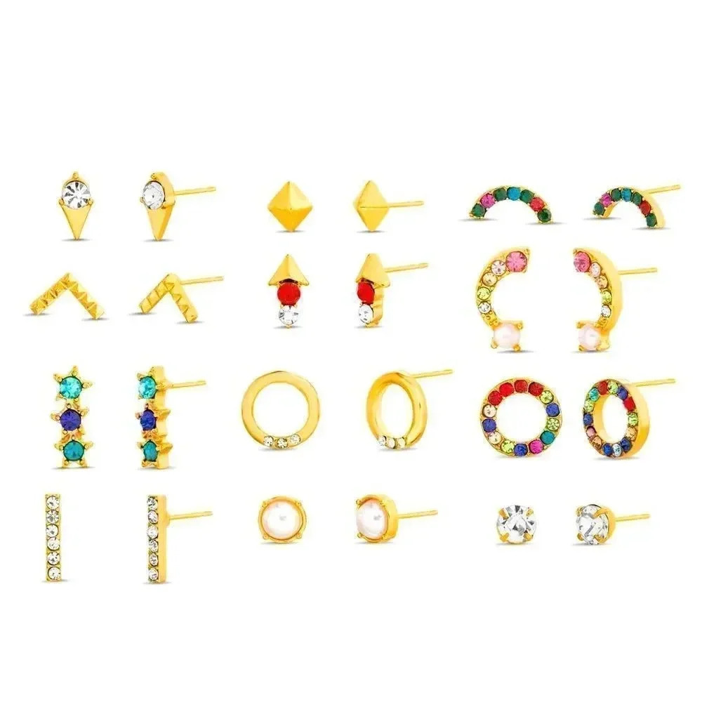 Steve Madden 12 Post Earring Set NWT
